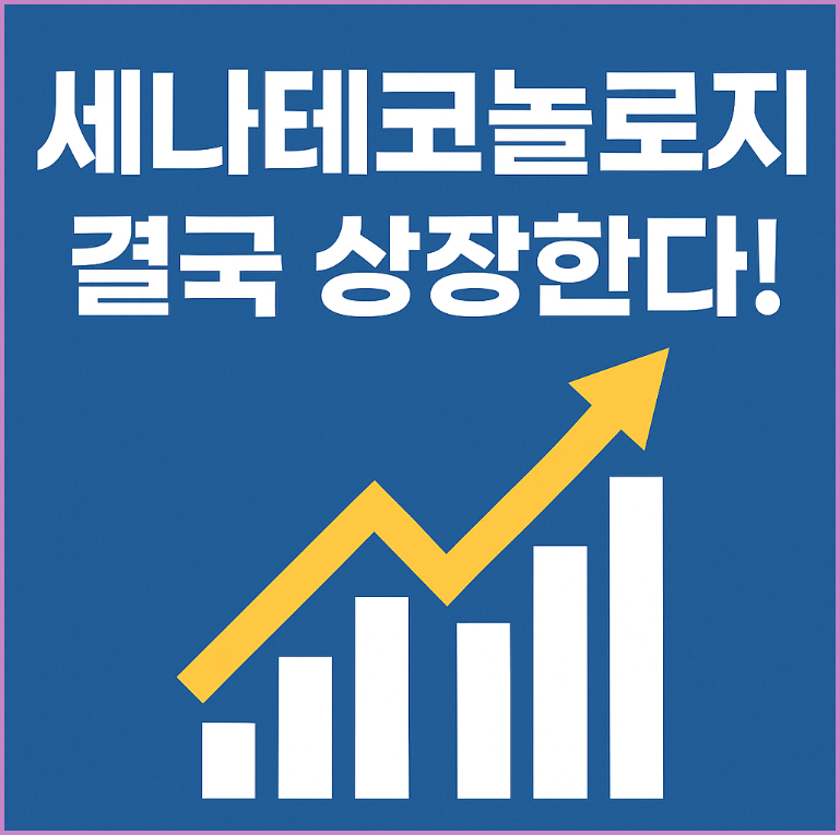 세나테크놀로지 IPO 총정리