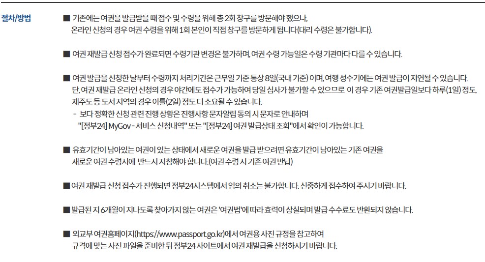 여권 온라인 재발급 신청