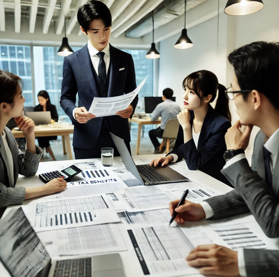 기업의 세액공제 관련회의 모습