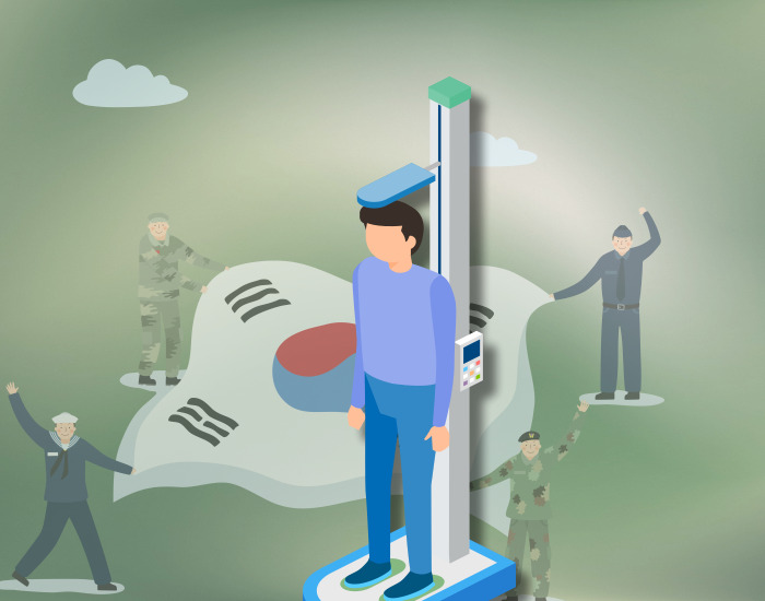 키를 재고있는 모습