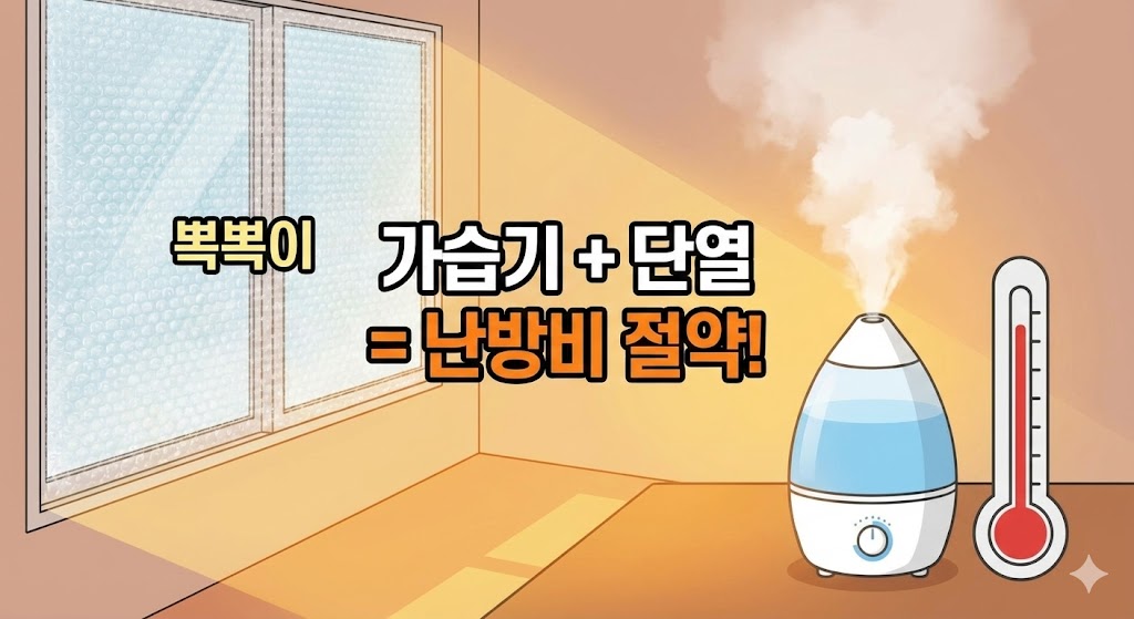 창문 틈새 막기 (뽁뽁이의 위력)