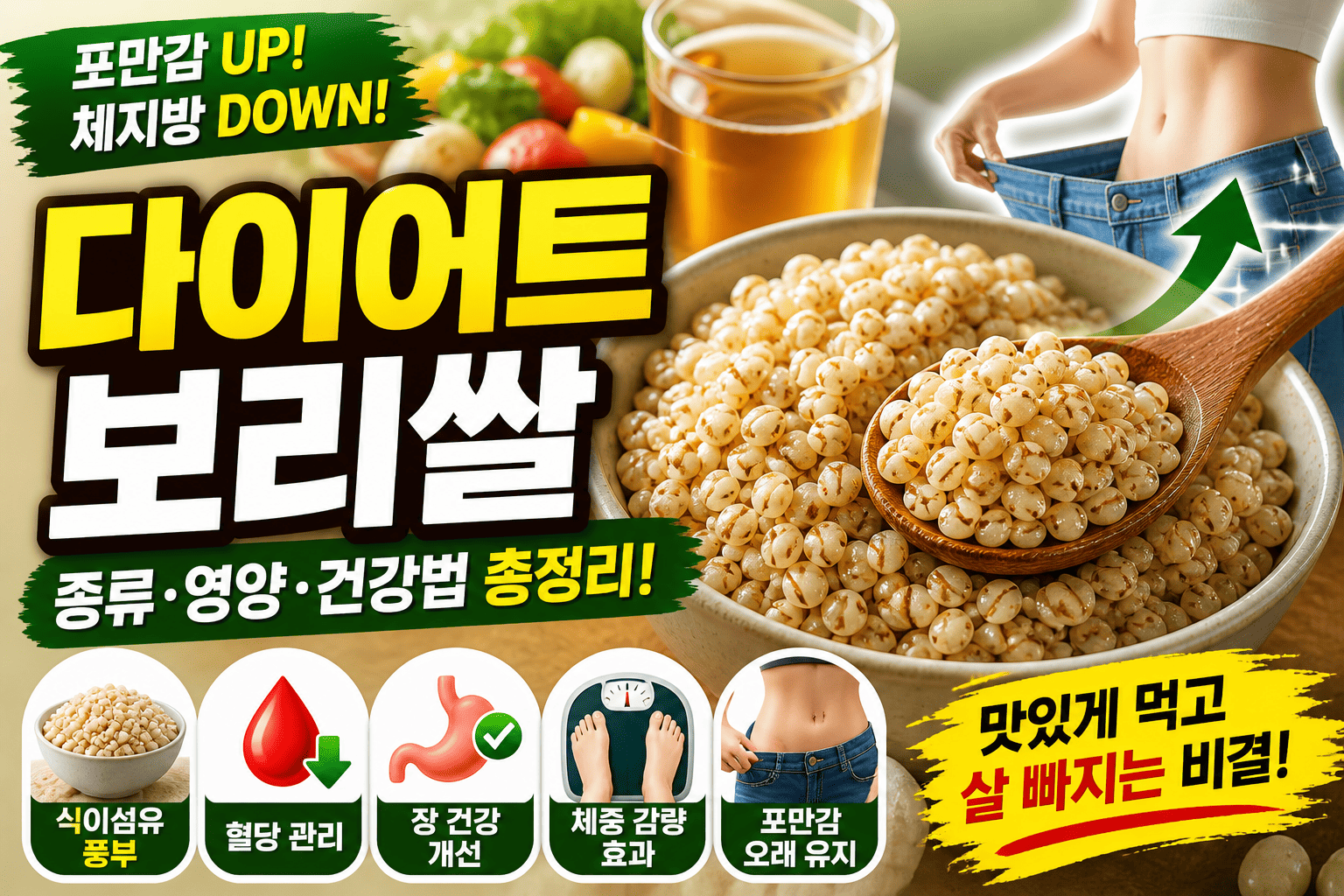다이어트 위한 보리쌀 (종류 영양 건강법)