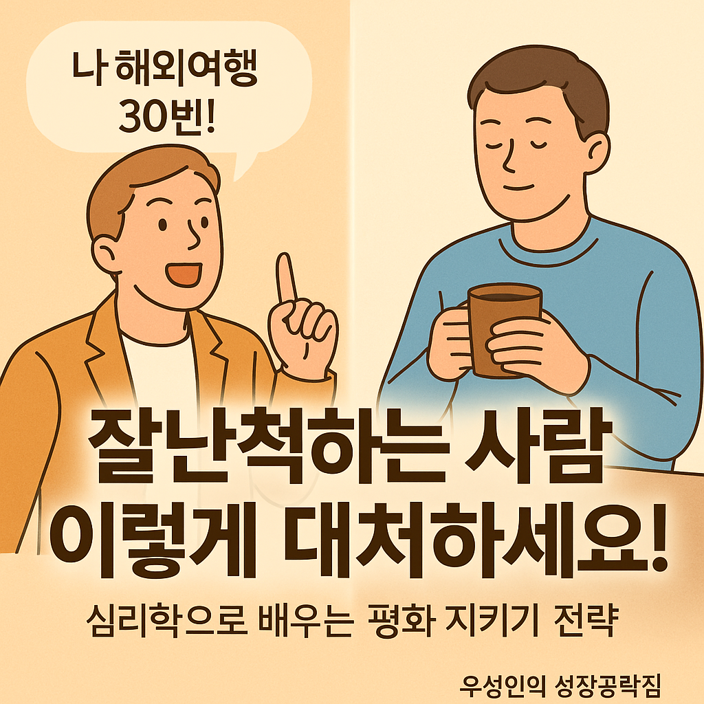 잘난척하는 사람들 심리와 대처법
