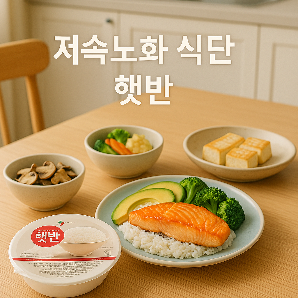 저속노화식단 햇반
