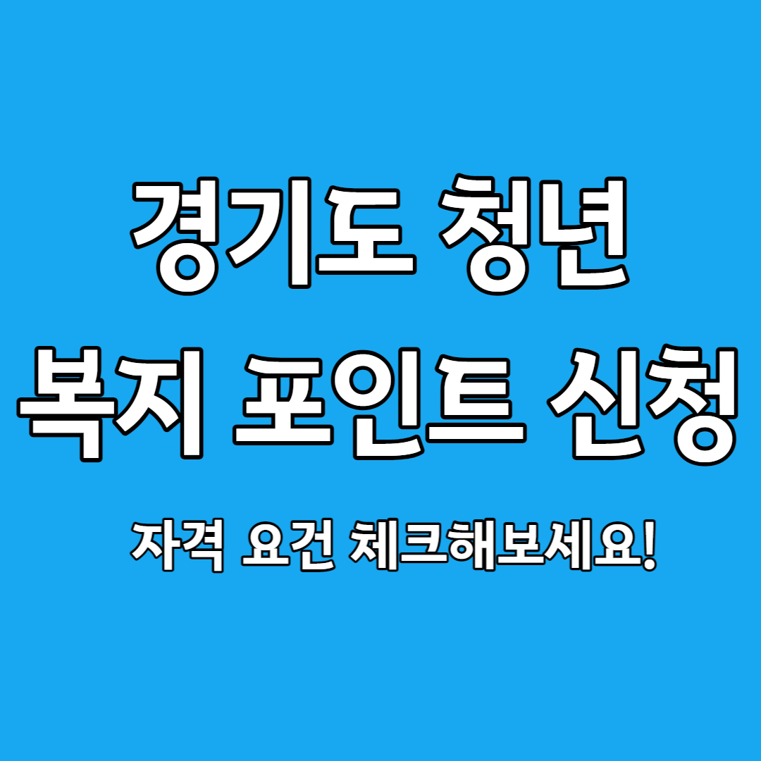 경기도 청년 복지포인트
