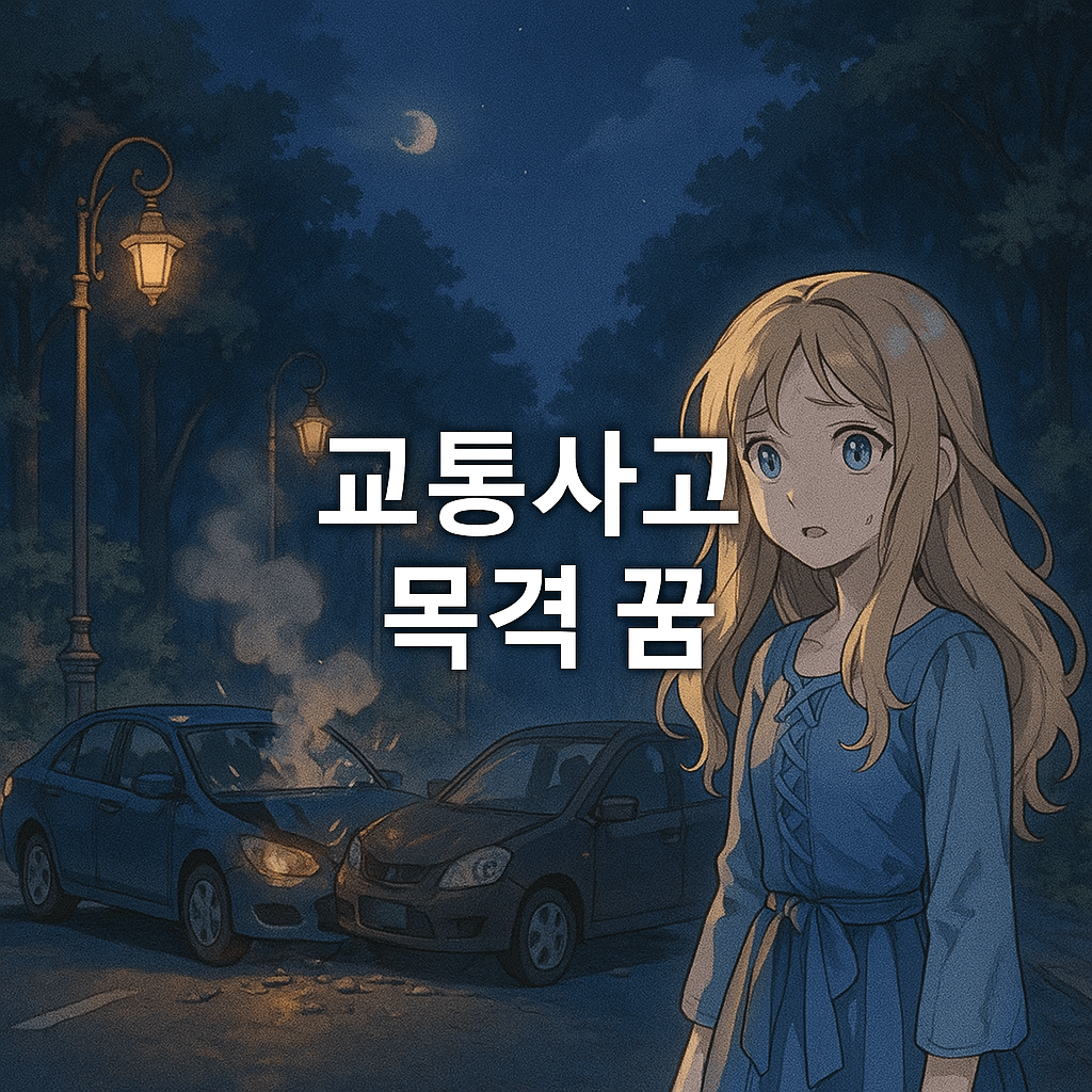 교통사고 목격 꿈 해몽