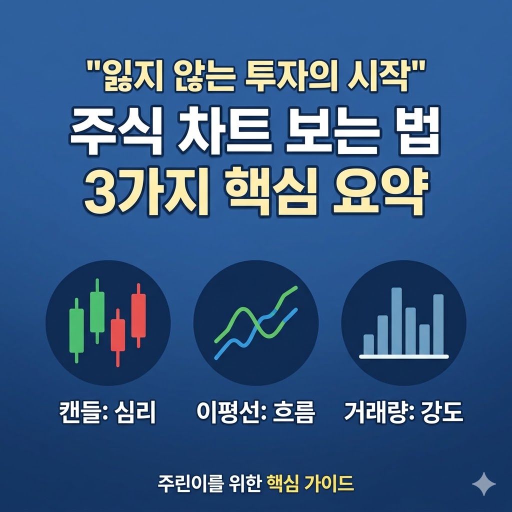 주식 기술적 분석의 기초: 차트 해석의 3대 핵심 요소(캔들, 이동평균선, 거래량)