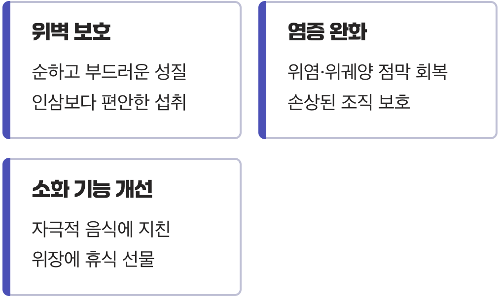 약해진 위장을 다독이는 부드러움