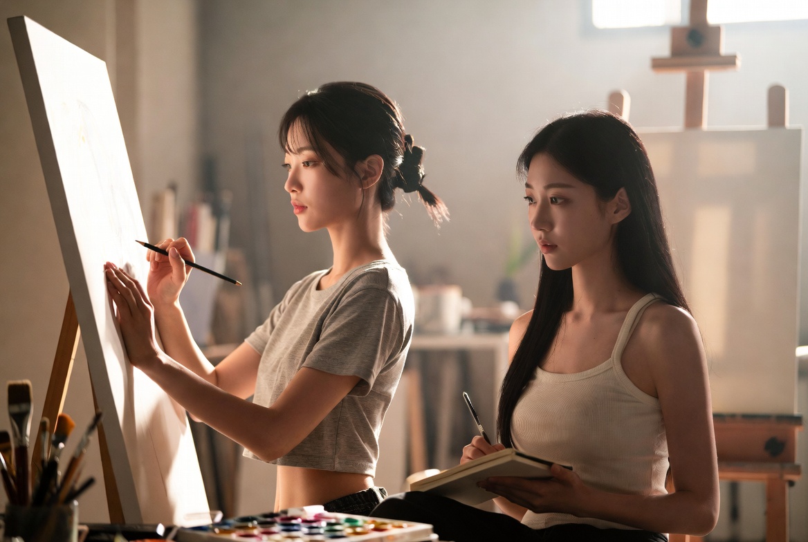 그림 그리는 여자들