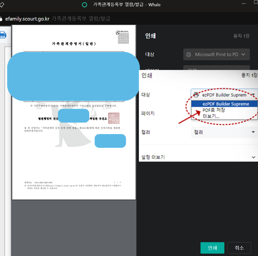 출력 및 저장