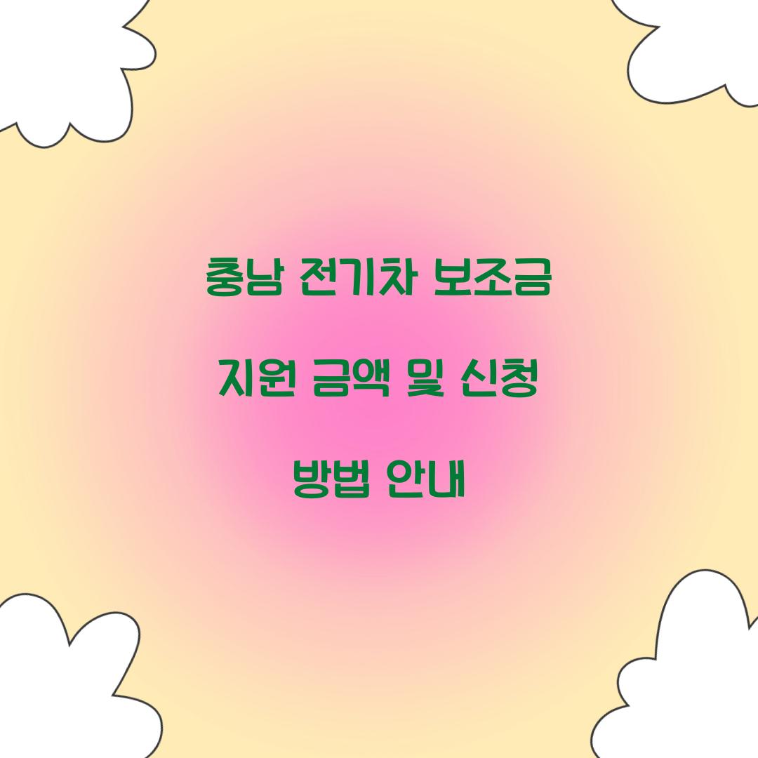 충남 전기차 보조금