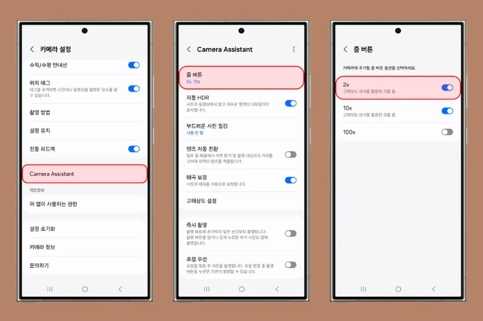 줌 버튼 관련 설정하기