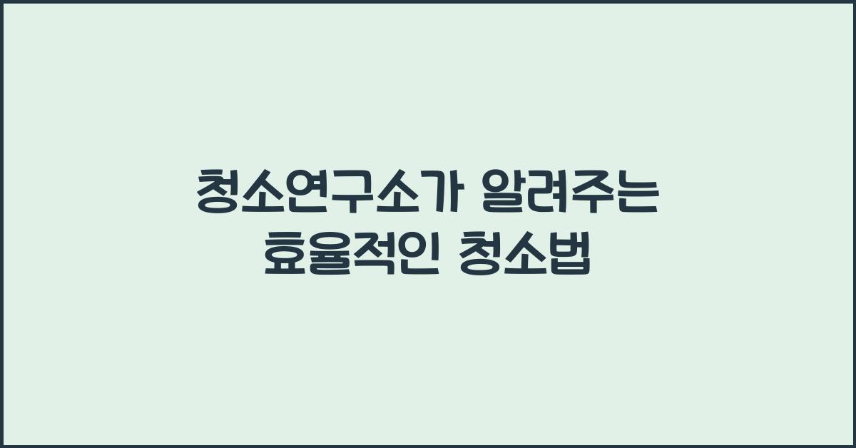 청소연구소