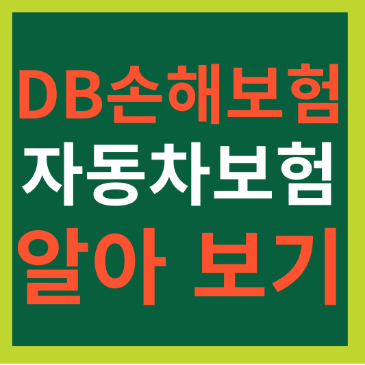 DB손해보험 자동차보험 알아보기