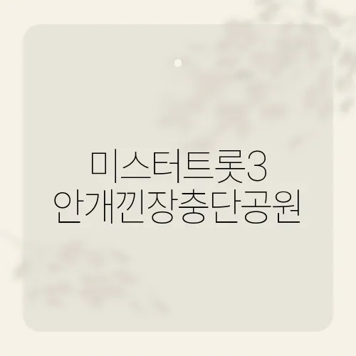 미스터트롯3 안개낀장충단공원, 이 무대에서 벌어진 감동의 순간은?