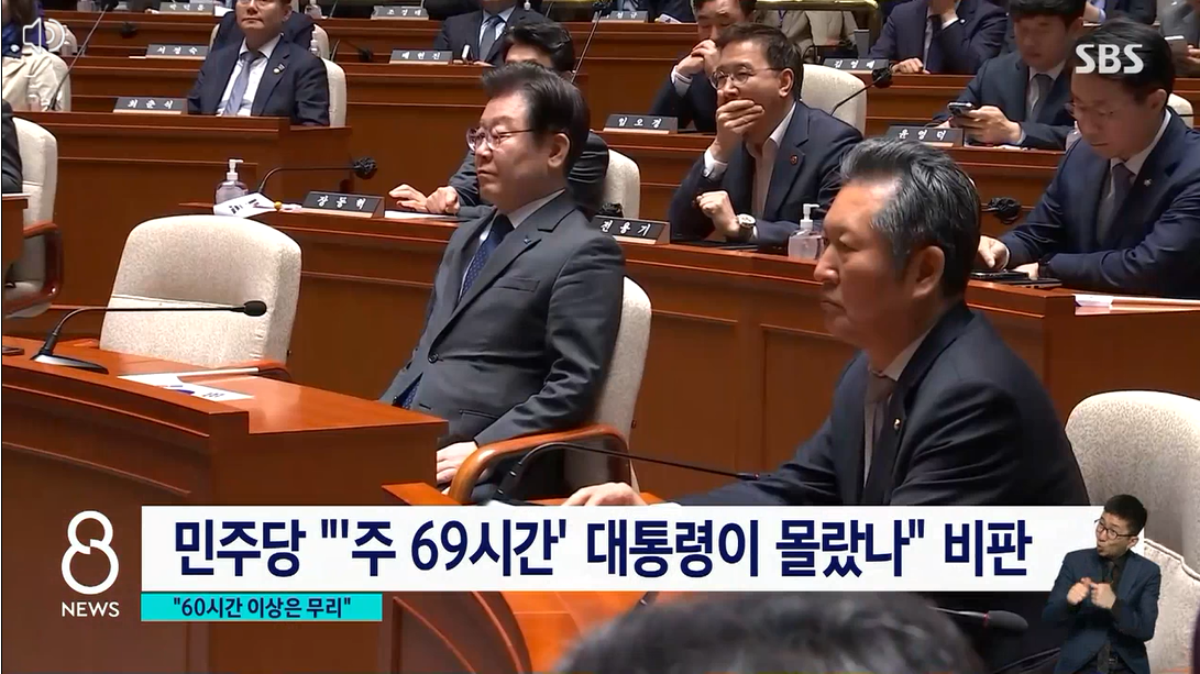 2023.근로시간제도개편.윤석열대통령.주60시간이상은 무리.보완하라.드러난엇박자