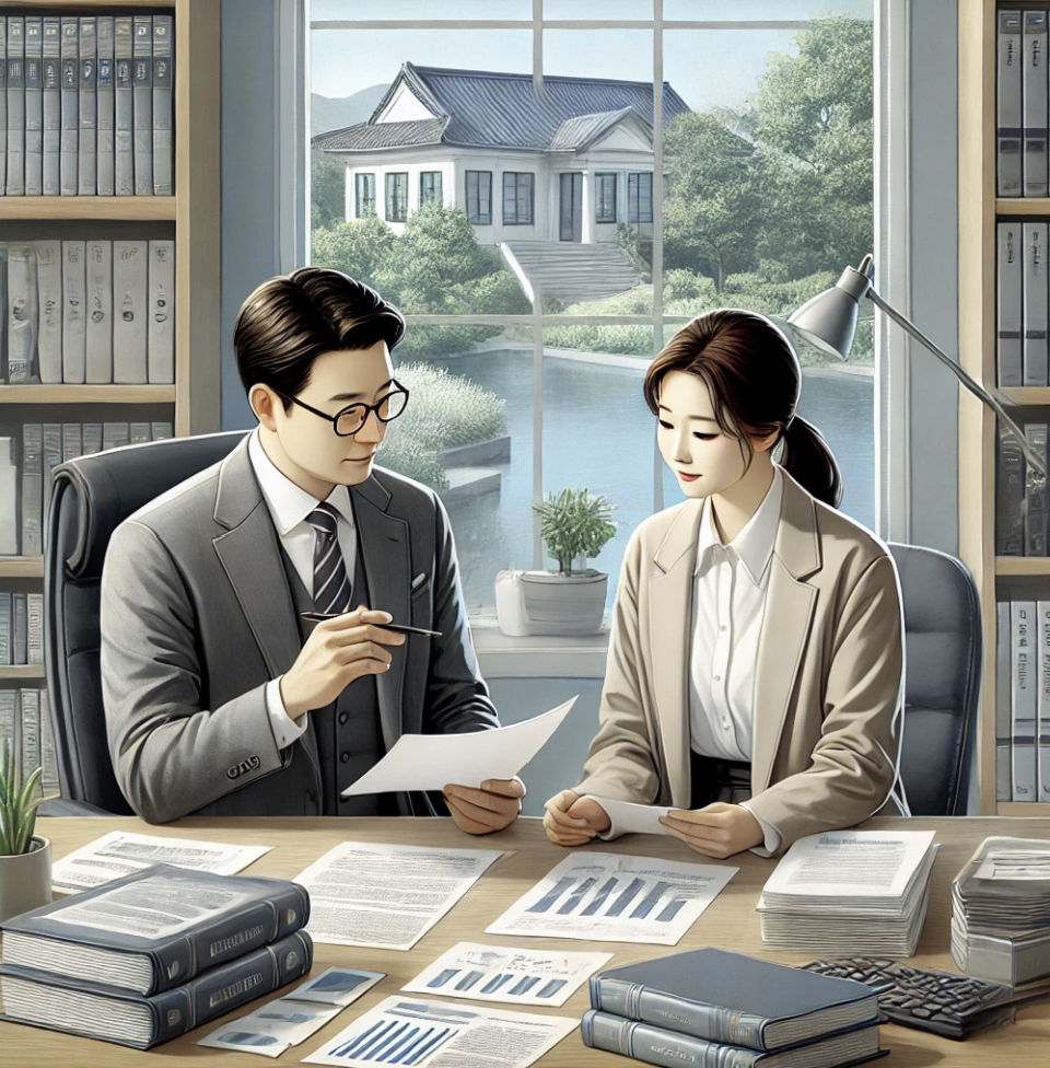 상속 및 재정 계획에 대해 논의하는 모습