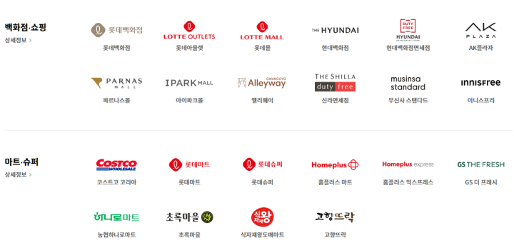애플페이현대카드사용처-백화점마트
