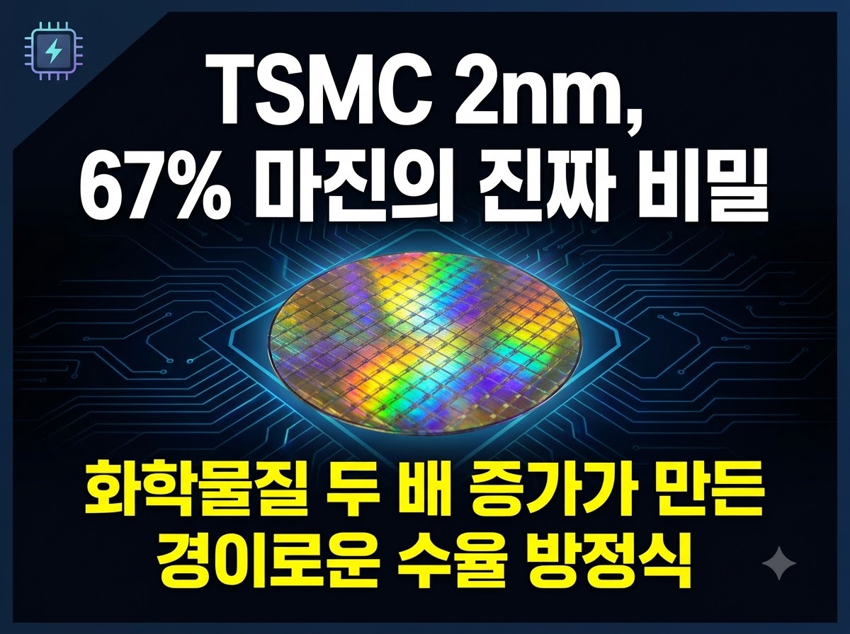 TSMC 2나노 공정 웨이퍼와 67% 마진의 비밀을 다룬 블로그 썸네일 이미지