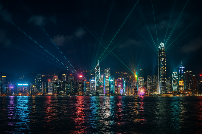 홍콩: 빅토리아 하버의 웅장한 스카이라인