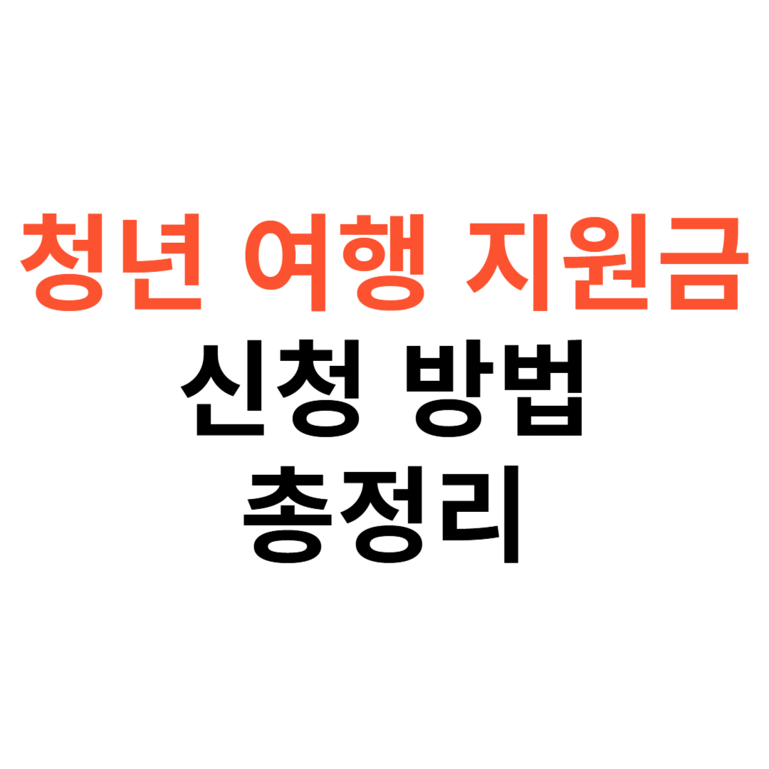 청년 여행 지원금