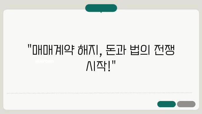 부동산 매매계약해지, 유의사항과 해소방법  