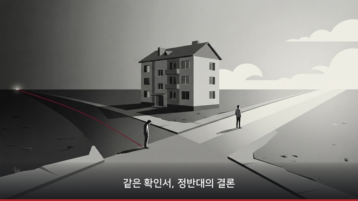 같은 확인서로 정반대 결론이 나뉘는 갈림길