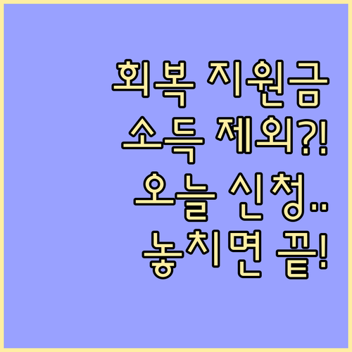 민생회복지원금 신청 5부제 운영! 소..