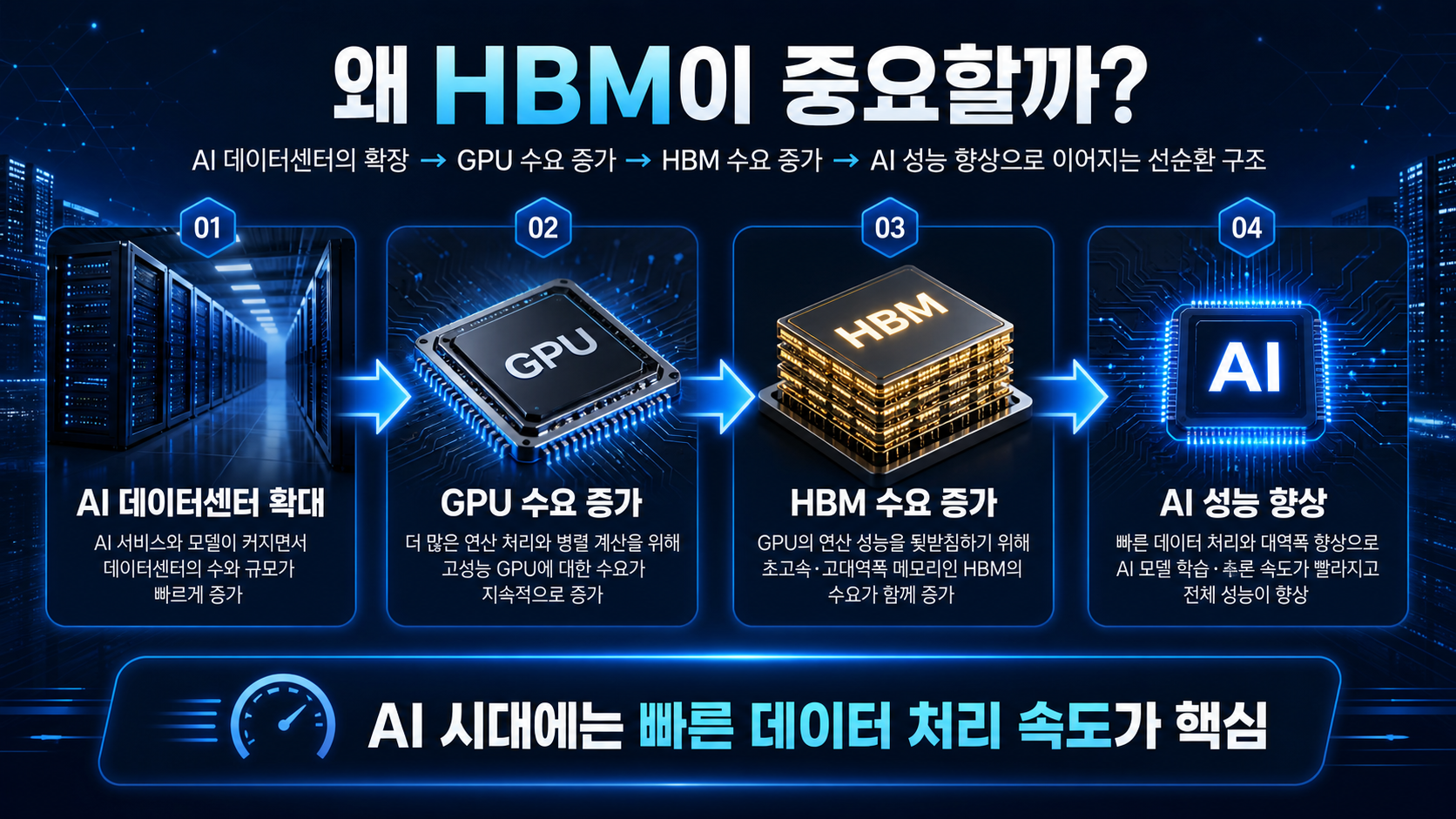 AI 데이터센터 GPU HBM 수요 증가 구조