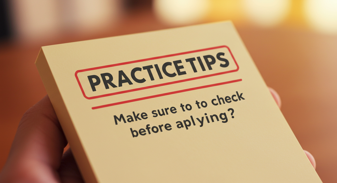 실전 꿀팁: 신청 전 꼭 확인하세요