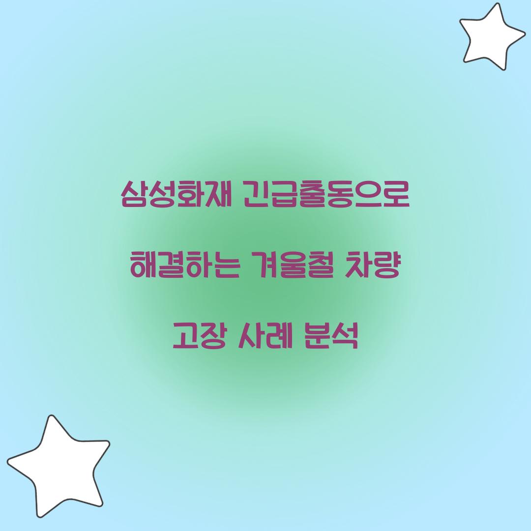 삼성화재 긴급출동