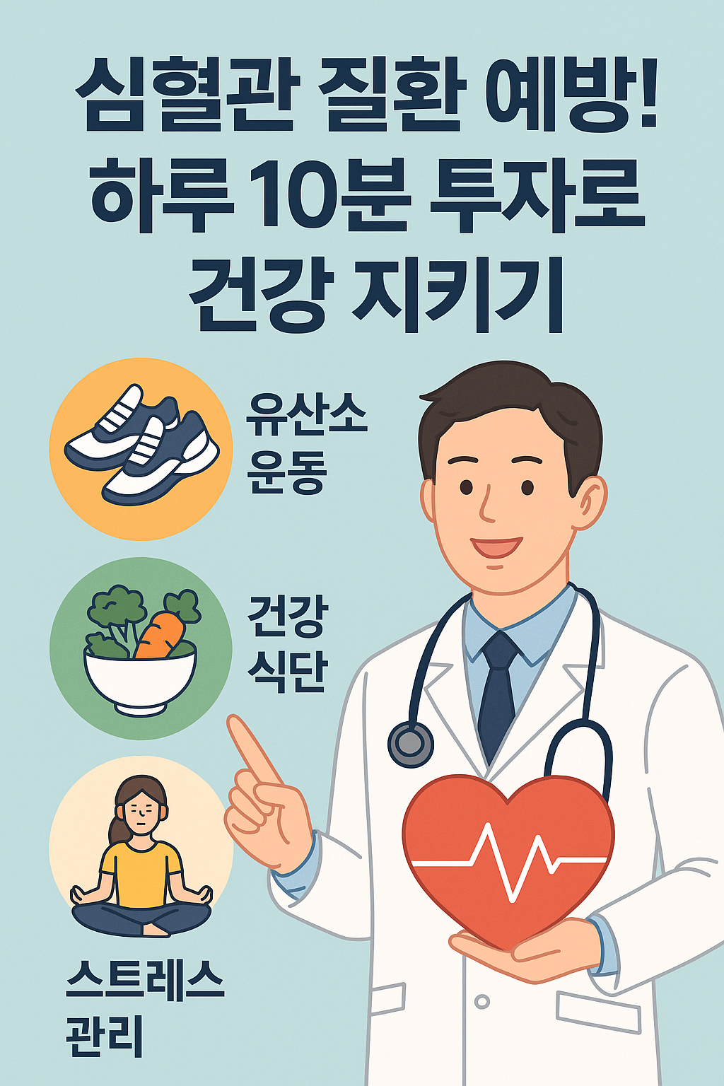심혈관 질환 예방! 하루 10분 투자로 건강 지키기