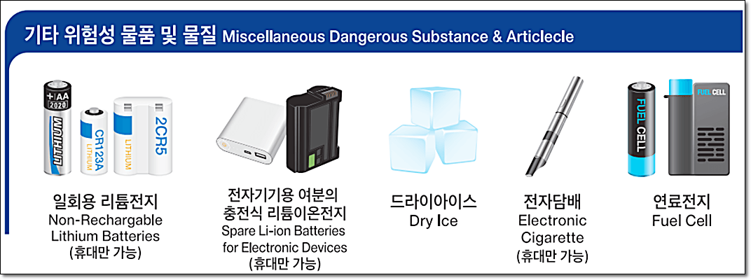 제한적 기내 반입 가능 물품