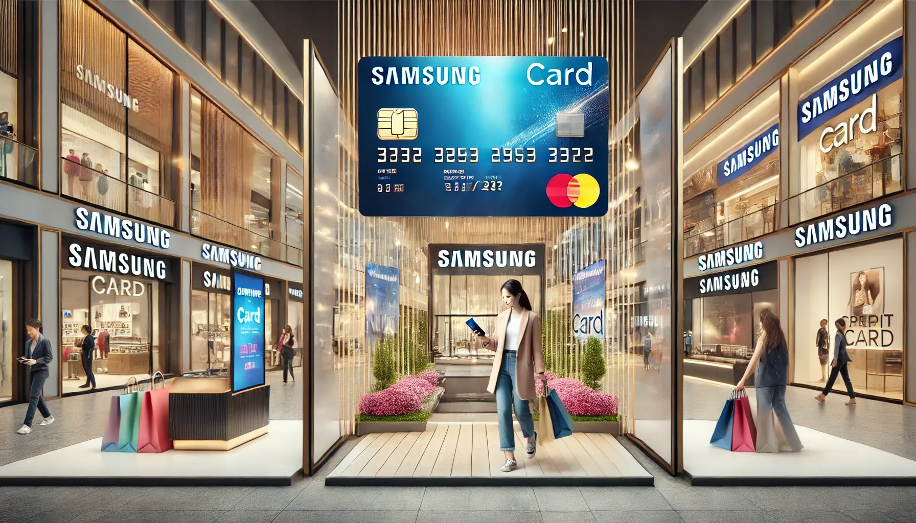 삼성카드-쇼핑몰-이벤트-내부-외부-쇼핑-장면