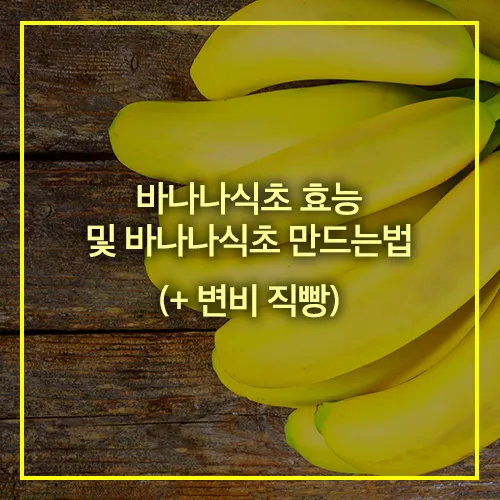 바나나식초 효능 만드는법