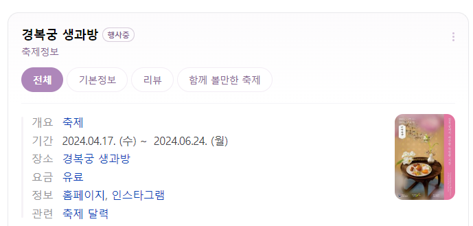 2024 경복궁 생과방 체험 예약 및 예매 방법, 후기