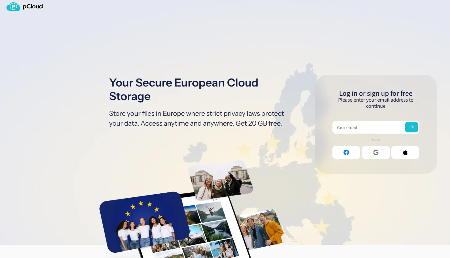 무료 20GB 클라우드 pCloud 가입
