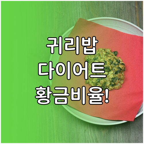 지속 가능한 귀리밥 다이어트 방법과 ..