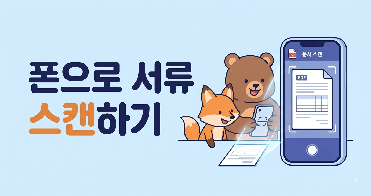 스마트폰 문서 스캔하는 법, 종이 서류 폰으로 PDF 만들기 (갤럭시&middot;아이폰)