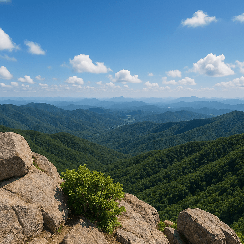 8월 청량한 바람이 부는 산 정상에서 즐기는 특별한 여행의 매력