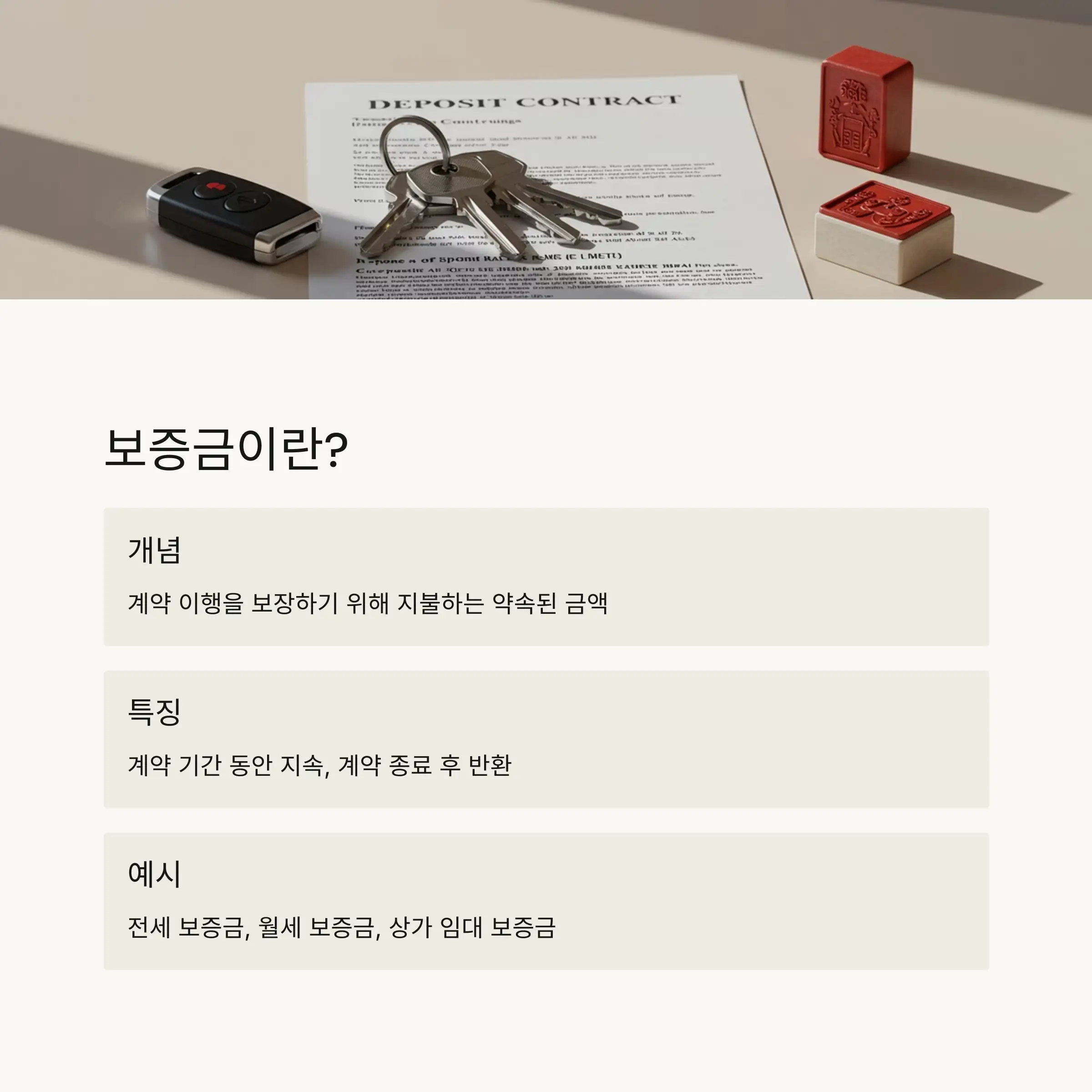 🔐 보증금의 개념과 특징