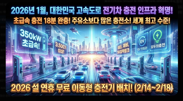 고속도로 휴게소 전기차 충전소 위치 총정리 (2026 최신)