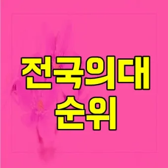 2025년 전국 의과대학 합격 고등학교 순위를 30위까지 총정리한 자료_24