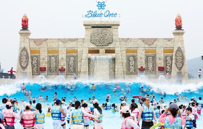 경주 블루원 워터파크 파도풀