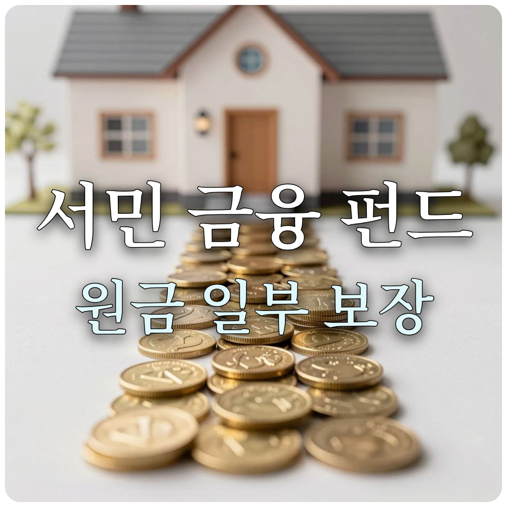 안전한 금융 지원을 상징하는 동전 징검다리와 집