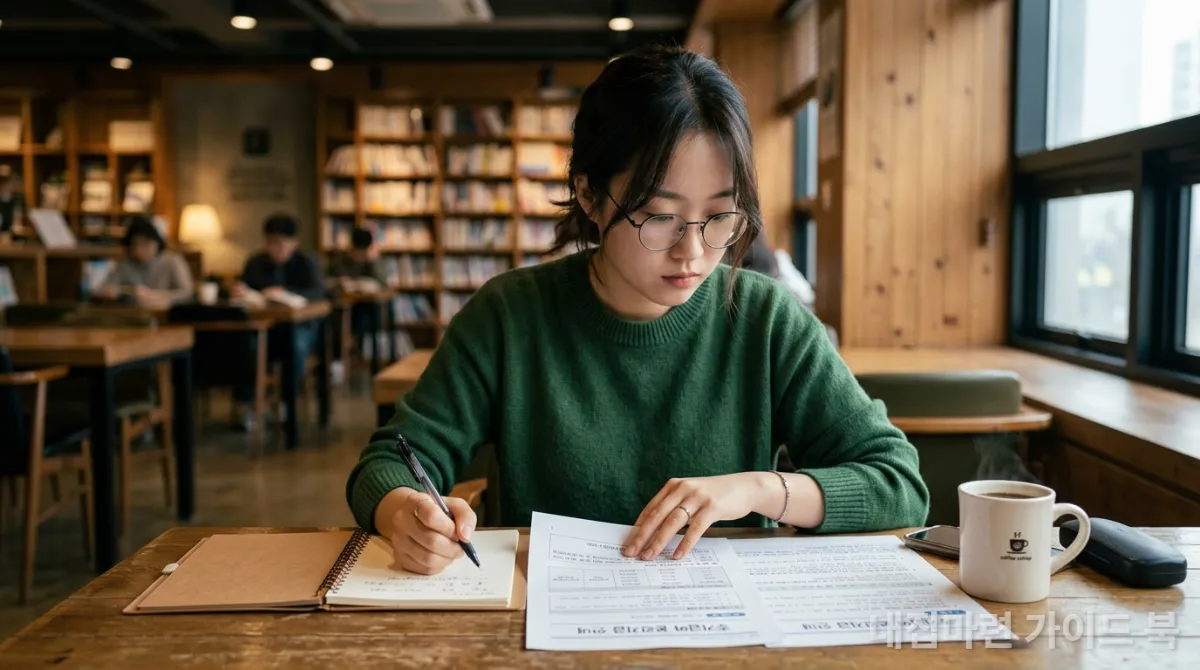 청년 주거급여 분리지급 서류를 검토하는 한국 청년