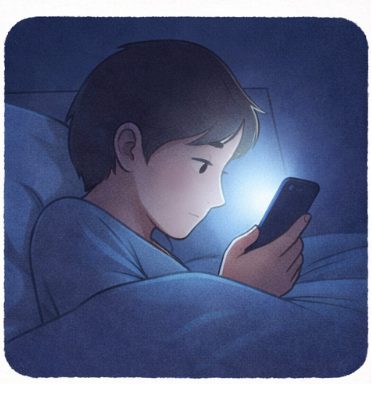 밤에 스마트폰을 보면 눈이 더 피로해지는 이유