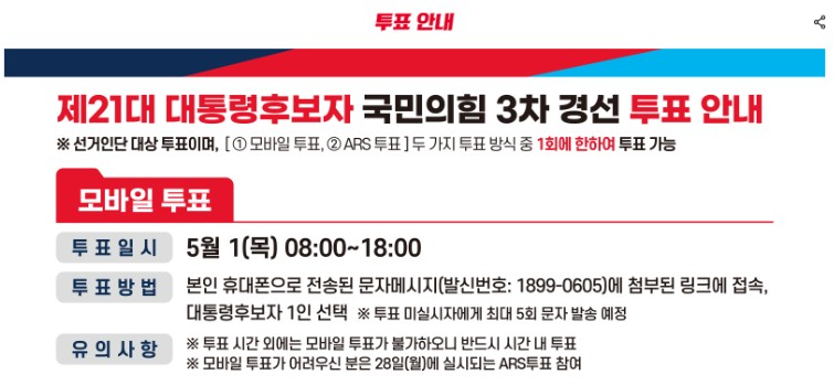 국민의힘 대선후보 여론조사