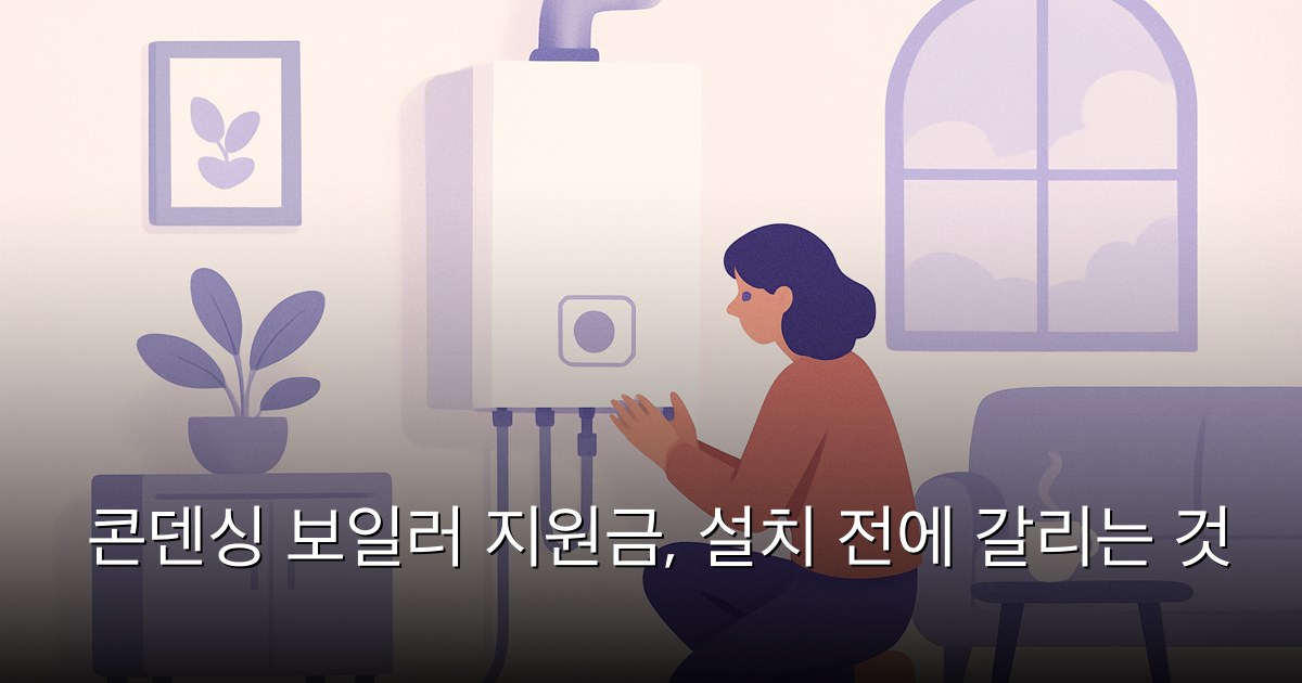 콘덴싱 보일러 지원금, 설치 전에 갈리는 것