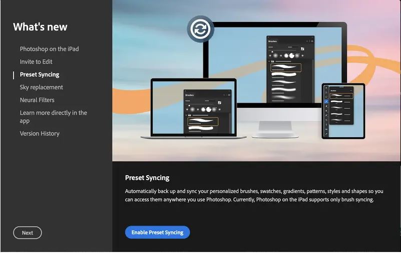 photoshop sync
